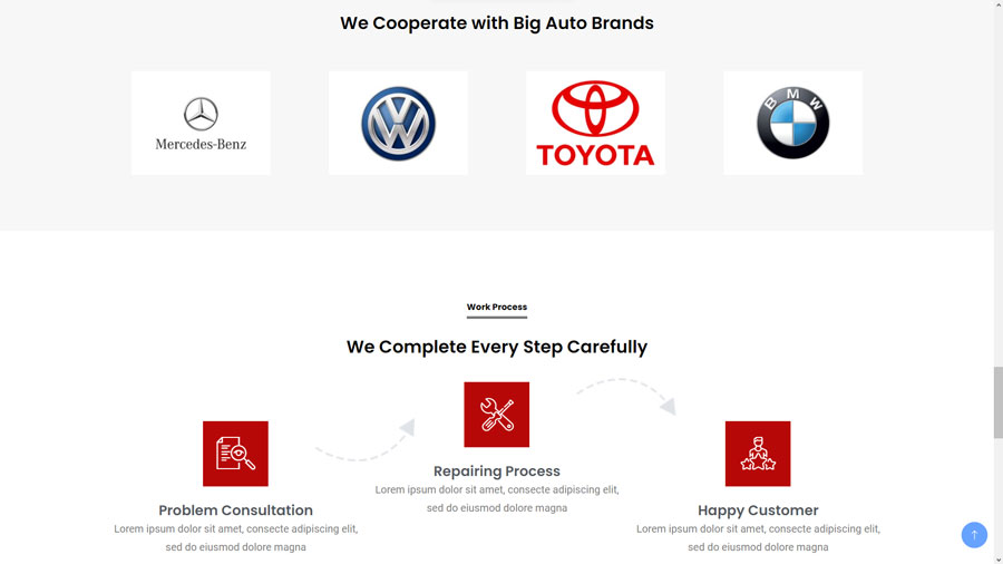 Website portfolio - Autocar Services Garage